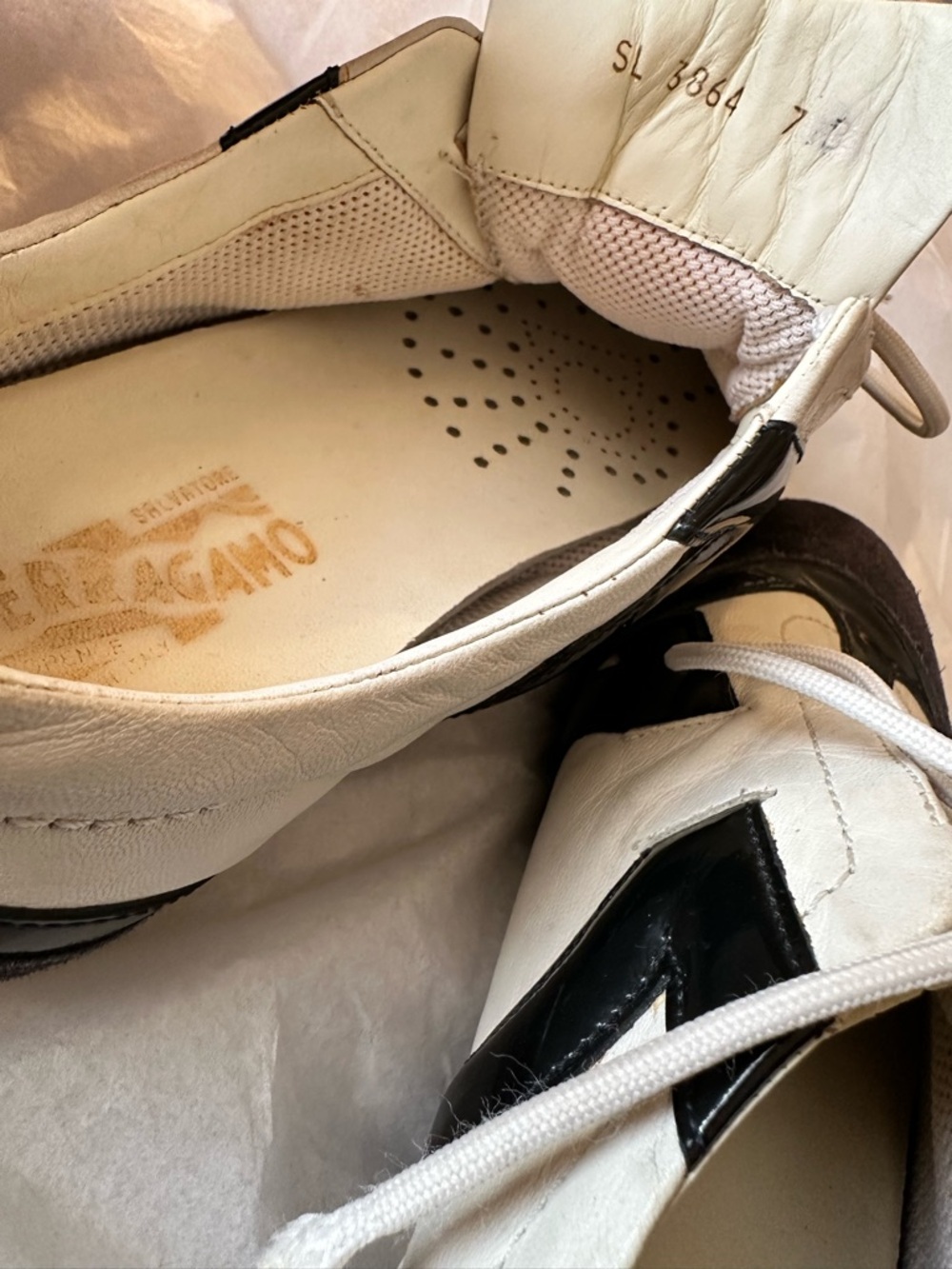 Salvatore Ferragamo Lace-Up Tennis Flats - Picture 7 of 16